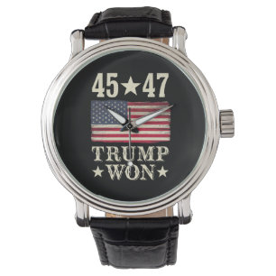 Trump Gewonnen 2024 45 47e President Verenigde Sta Horloge
