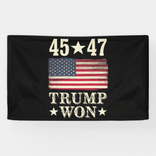 Trump Gewonnen 2024 45 47e President Verenigde Sta Spandoek