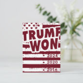 Trump Gewonnen Briefkaart (Staand voorkant)