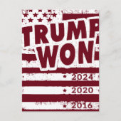 Trump Gewonnen Briefkaart (Voorkant)