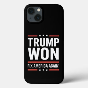 Trump Gewonnen MAGA Trump Winnaar 2024 Repareer Am iPhone 13 Hoesje