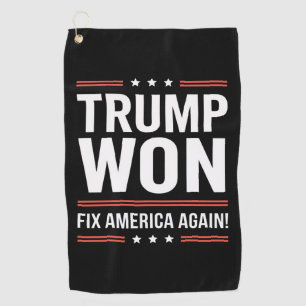 Trump Gewonnen MAGA Trump Winnaar 2024 Repareer Am Golfhanddoek