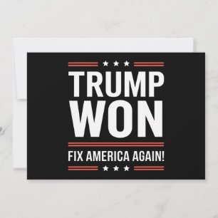 Trump Gewonnen MAGA Trump Winnaar 2024 Repareer Am Kaart