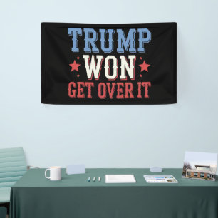 Trump Gewonnen Opgelost 2024 Spandoek
