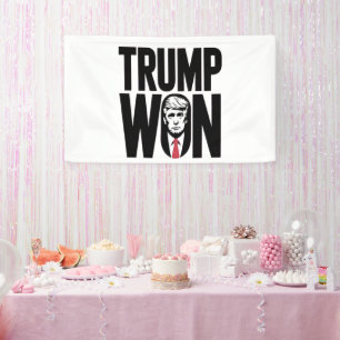Trump Gewonnen Trump Vance Verkiezing President To Spandoek