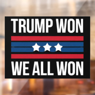 Trump Gewonnen We Hebben Allen Gewonnen 2024 Vlag Raamsticker