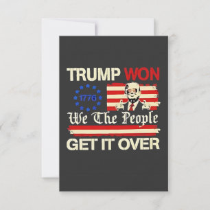 Trump Gewonnen Wij Het Volk Kom Er Overheen Inwijd Bedankkaart