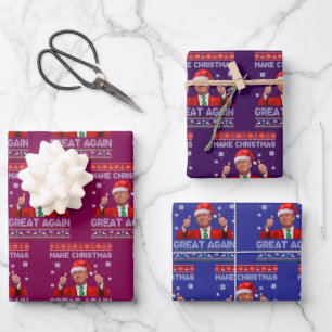 Trump Gift Wrap en Trump maken kerst weer geweldig Inpakpapier Vel