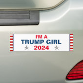 TRUMP GIRL 2024 BUMPER STICKER (En voiture)