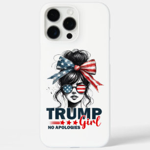 Trump Girl Geen excuses Messy Bun Zonnebril Trump iPhone 16 Pro Max Hoesje