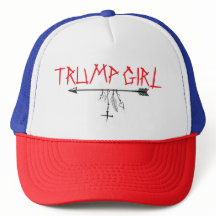 "TRUMP GIRL" gevederde pijlkruisharten