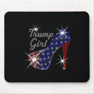 Trump Girl High Heel Amerikaanse vlag stem Donald Muismat