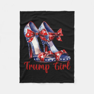 Trump Girl High Heel Stilettos Amerikaanse vlag Tr Fleece Deken