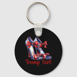 Trump Girl High Heel Stilettos Amerikaanse vlag Tr Sleutelhanger