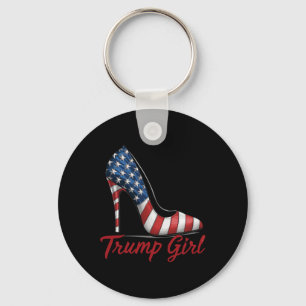 Trump Girl High Heel Stilettos Amerikaanse vlag Tr Sleutelhanger