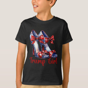 Trump Girl High Heel Stilettos Amerikaanse vlag Tr T-shirt