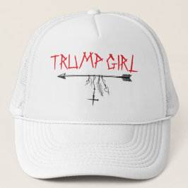 TRUMP GIRL met Cross & FAITH Pijl Trucker Hoed Trucker Pet