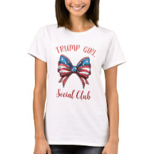 Trump Girl T-Shirt voor Vrouwen, 2024 Verkiezingen