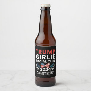 Trump Girlie Coquette Sociale Club Boog Verkiezing Bier Etiket