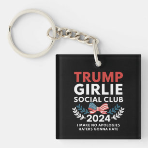 Trump Girlie Coquette Sociale Club Boog Verkiezing Sleutelhanger