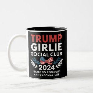 Trump Girlie Coquette Sociale Club Boog Verkiezing Tweekleurige Koffiemok