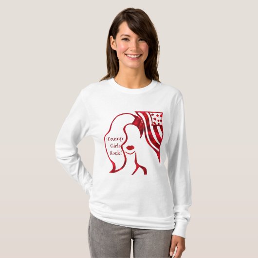 TRUMP GIRLS ROCK! T-Shirt (Voorkant volledig)