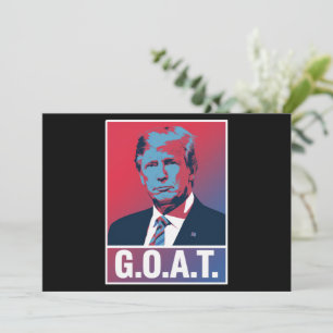 Trump GOAT Verkiezing 2024 Republikeins Vintage Kaart