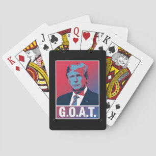 Trump GOAT Verkiezing 2024 Republikeins Vintage Pokerkaarten