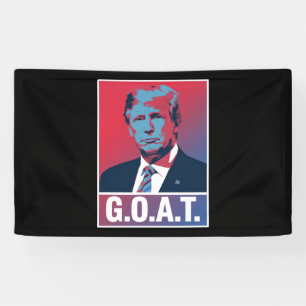Trump GOAT Verkiezing 2024 Republikeins Vintage Spandoek