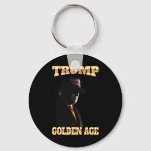 Trump Golden Age Silhouette Mega 45 47 Golden Stro Sleutelhanger