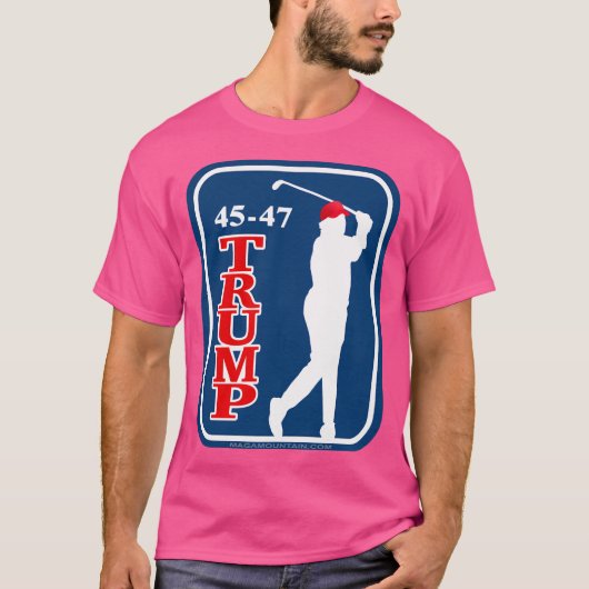 Trump Golf T-shirt (blauw) Classic (Voorkant)