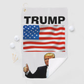 TRUMP GOLF TOWEL PATRIOTIC GOLFHANDDOEK (Insitu)