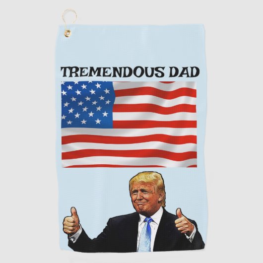 TRUMP GOLF TOWEL TREMENDOUS DAD GOLFHANDDOEK (Voorkant)