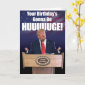 Trump : Grande carte d'Humour d'anniversaire (Fleur jaune)