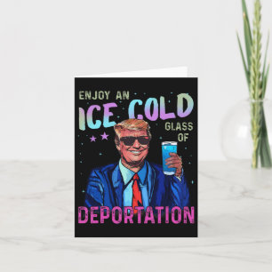 Trump Grappig Ijs Geniet Van Een IJskoud Glas Depo Kaart