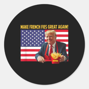 Trump Grappig Maak Frieten Groot Again Trump Mega Ronde Sticker