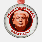 Trump Great Kerstmis Metalen Ornament (Voorkant)