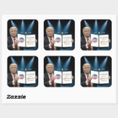 Trump Greatest Amazing Wedding Vierkante Sticker (Vel)