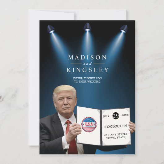 Trump Greatest 💍 Patriot Wedding Kaart (Voorkant)