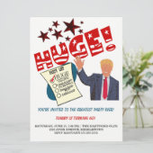 Trump Grootste Feest ooit Vier GROTE Feest Kaart (Staand voorkant)