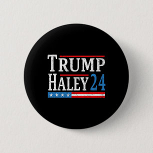 Trump Haley 2024 President Verkiezing Republikeins Ronde Button 5,7 Cm