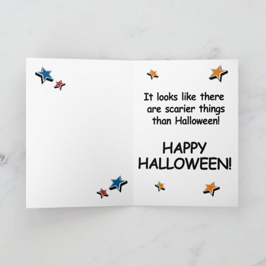 Trump Halloween Kaart - Er zijn engere dingen (Binnen)