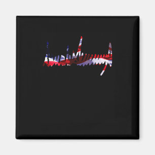 Trump handtekening Amerikaanse vlag 4 juli 2024 Ma Magneet