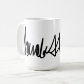 Trump-handtekening Decal Koffiemok (Voorkant links)