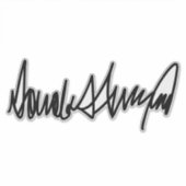 Trump-handtekening Decal Sticker (Voorkant)