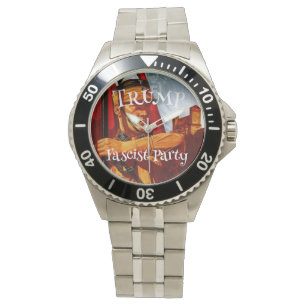Trump Handtekening Donkerblauw Familie Vrijheid Ge Horloge