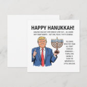 Trump Hanukkah Feestdagenkaart (Voorkant / Achterkant)