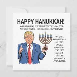 Trump Hanukkah Feestdagenkaart