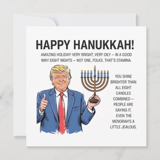 Trump Hanukkah Feestdagenkaart (Voorkant)
