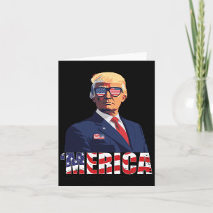Trump Happy 4th van juli Trump Amerikaanse vlag 1 Kaart